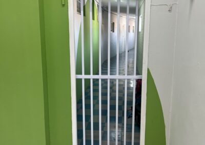 White Steel Security Gate – Table View